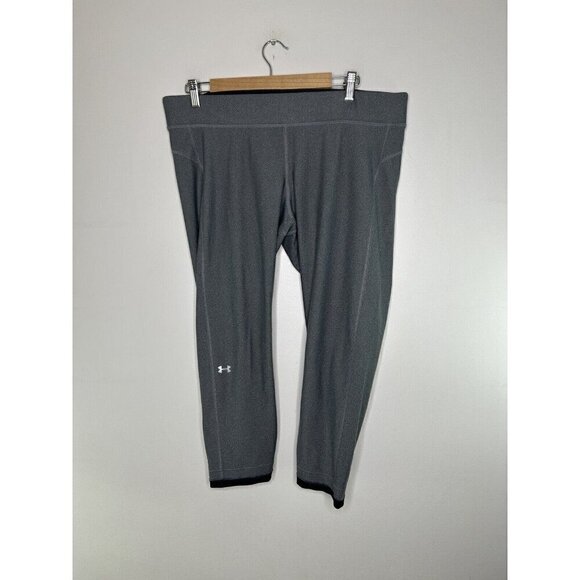 Under Armour Women HeatGear Armour Compression Ankle Crop Gray Size 2XL - Picture 1 of 11
